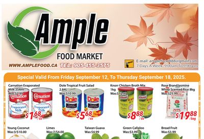Ample Food Market (Brampton) Flyer September 12 to 18