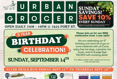 Urban Grocer Flyer September 12 to 18