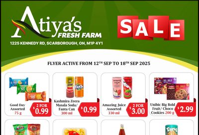 Atiya's Fresh Farm Flyer September 12 to 18