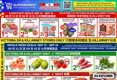 88 Supermarket Flyer September 12 to 18