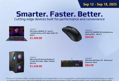Canada Computers Flyer September 12 to 18