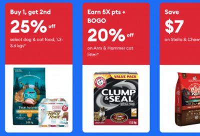 PetSmart Canada: Buy One Get One 25% off Dog and Cat Food + More
