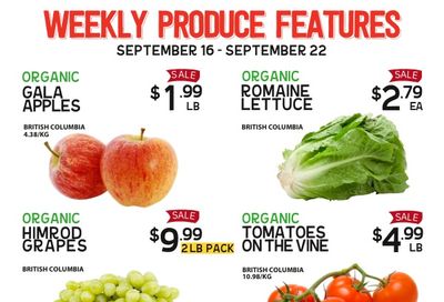 Pomme Natural Market Weekly Produce Flyer September 16 to 22