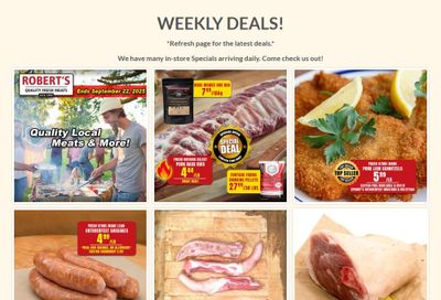Robert's Fresh and Boxed Meats Flyer September 15 to 22