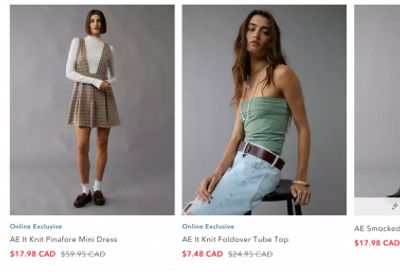 American Eagle & Aerie Canada: 50-70% off all Clearance + More