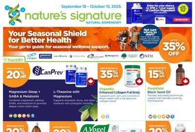 Nature's Signature Flyer September 18 to October 15