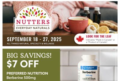 Nutters Everyday Naturals Flyer September 18 to 27