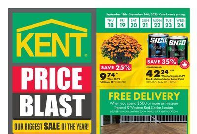 Kent Building Supplies Flyer September 18 to 24