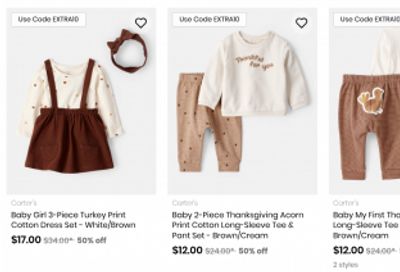 Carter’s OshKosh B’Gosh Canada: Festive Flash Sale up to 30% off + Extra 10% off When You Spend $50 + Clearance