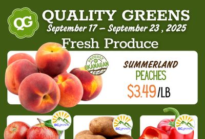 Quality Greens Flyer September 17 to 23