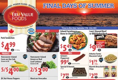 Tru Value Foods Flyer September 17 to 23