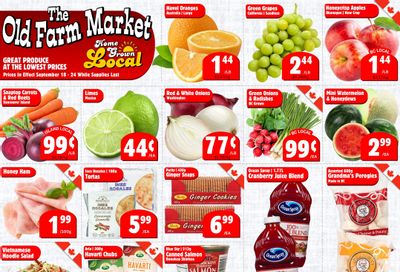 The Old Farm Market (Courtenay) Flyer September 18 to 24