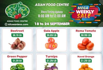 Asian Food Centre (Wanless Dr.) Flyer September 18 to 24