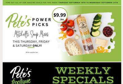 Pete's Fine Foods Flyer September 18 to 24