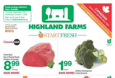 Highland Farms Flyer September 18 to October 1