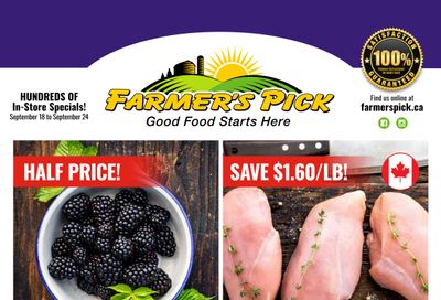 Farmer's Pick Flyer September 18 to 24