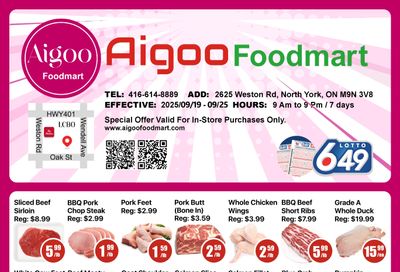 Aigoo Foodmart Flyer September 19 to 25