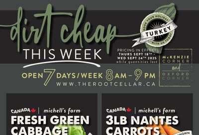 The Root Cellar Flyer September 18 to 24