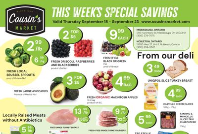 Cousin's Market Flyer September 18 to 23