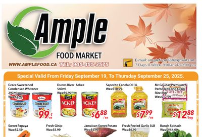 Ample Food Market (Brampton) Flyer September 19 to 25
