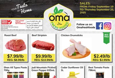 Oma Fresh Foods Flyer September 19 to 25