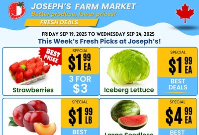 Joseph's Farm Market Flyer September 19 to 24