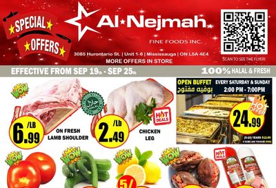 Alnejmah Fine Foods Inc. Flyer September 19 to 25