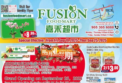 Fusion Supermarket (Unionville)  Flyer September 19 to 25