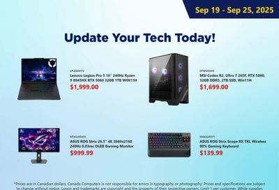 Canada Computers Flyer September 19 to 25
