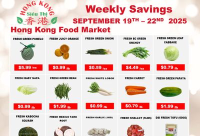 Hong Kong Food Market Flyer September 19 to 22