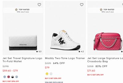 Michael Kors Canada: Clearance up to 86% off + Extra 20% off When You Buy 2
