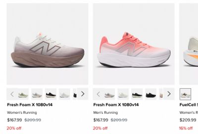New Balance Canada: Sale up to 20% off