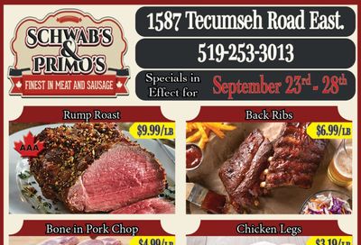 Schwab's & Primo's Flyer September 23 to 28