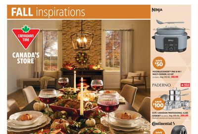 Canadian Tire Fall Inspirations Flyer September 26 to October 16
