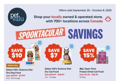 Pet Valu Flyer September 25 to October 8