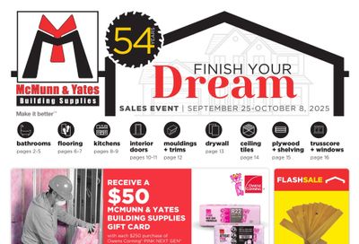 McMunn & Yates Building Supplies Flyer September 25 to October 8