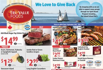 Tru Value Foods Flyer September 24 to 30