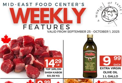Mid-East Food Centre Flyer September 25 to October 1