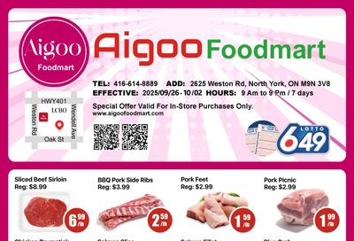 Aigoo Foodmart Flyer September 26 to October 2