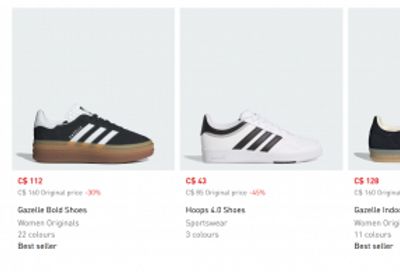 Adidas Canada: Extra 25% off Full Price and Sale Styles With Promo Code