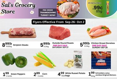 Sal's Grocery Flyer September 26 to October 2