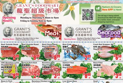 Grant's Food Mart Flyer September 26 to October 2