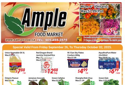Ample Food Market (Brampton) Flyer September 26 to October 2