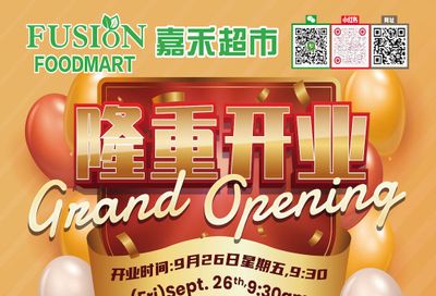 Fusion Supermarket (Unionville)  Flyer September 26 to October 2