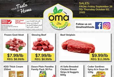 Oma Fresh Foods Flyer September 26 to October 2