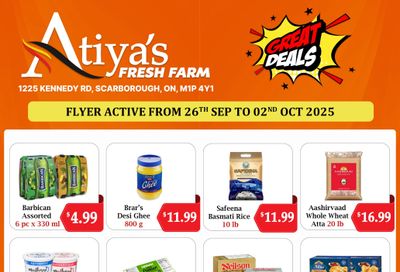 Atiya's Fresh Farm Flyer September 26 to October 2