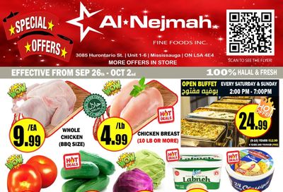 Alnejmah Fine Foods Inc. Flyer September 26 to October 2
