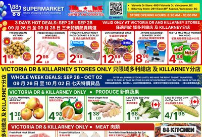 88 Supermarket Flyer September 26 to October 2