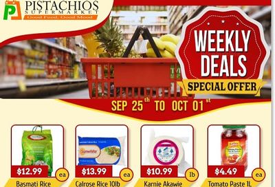 Pistachios Supermarket Flyer September 25 to October 1