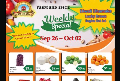 Farm And Spice Grocers Flyer September 26 to October 2